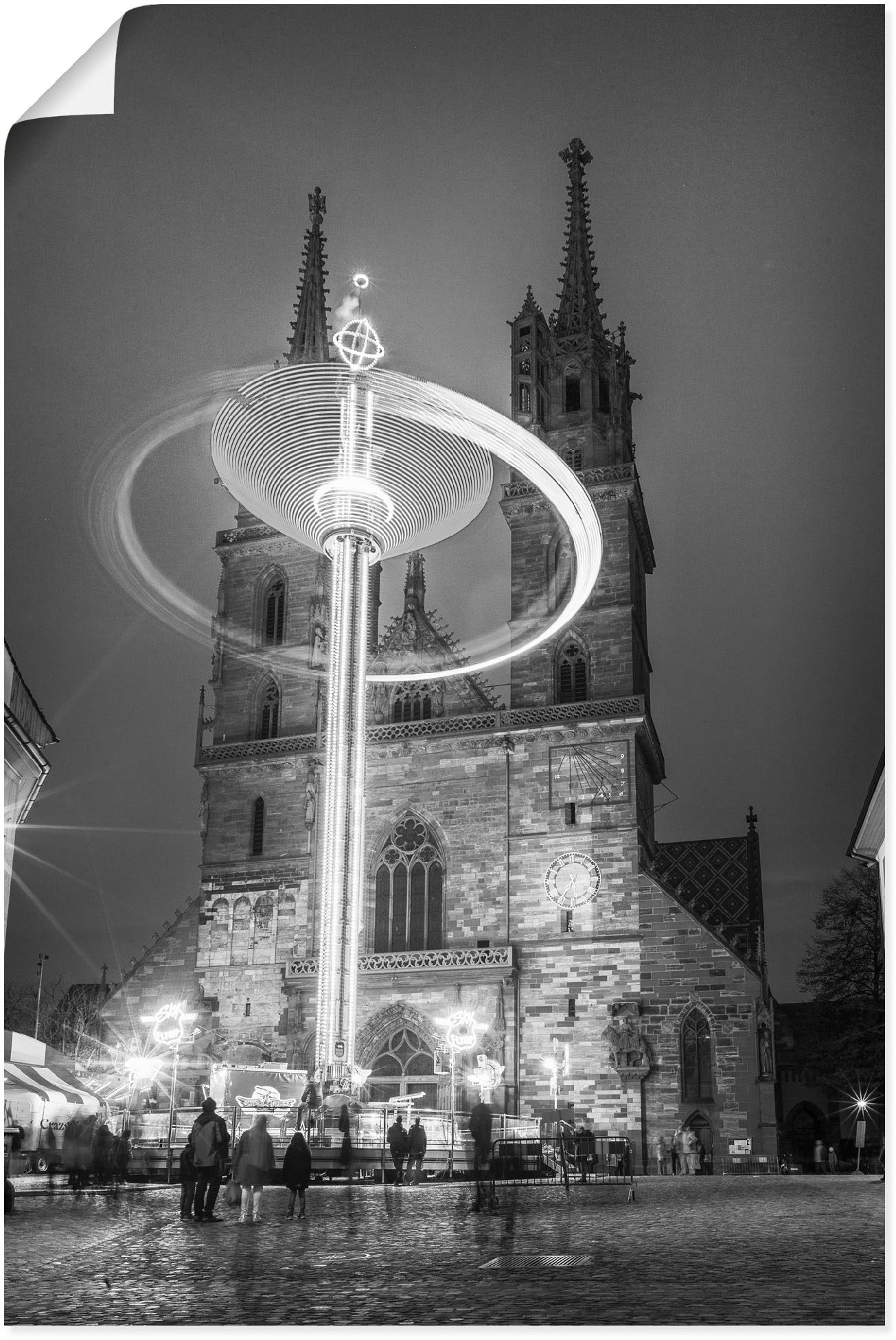 Artland Leinwandbild »Auf dem Münsterplatz«, Deutschland, (1 St.), auf Keilrahmen gespannt von Artland