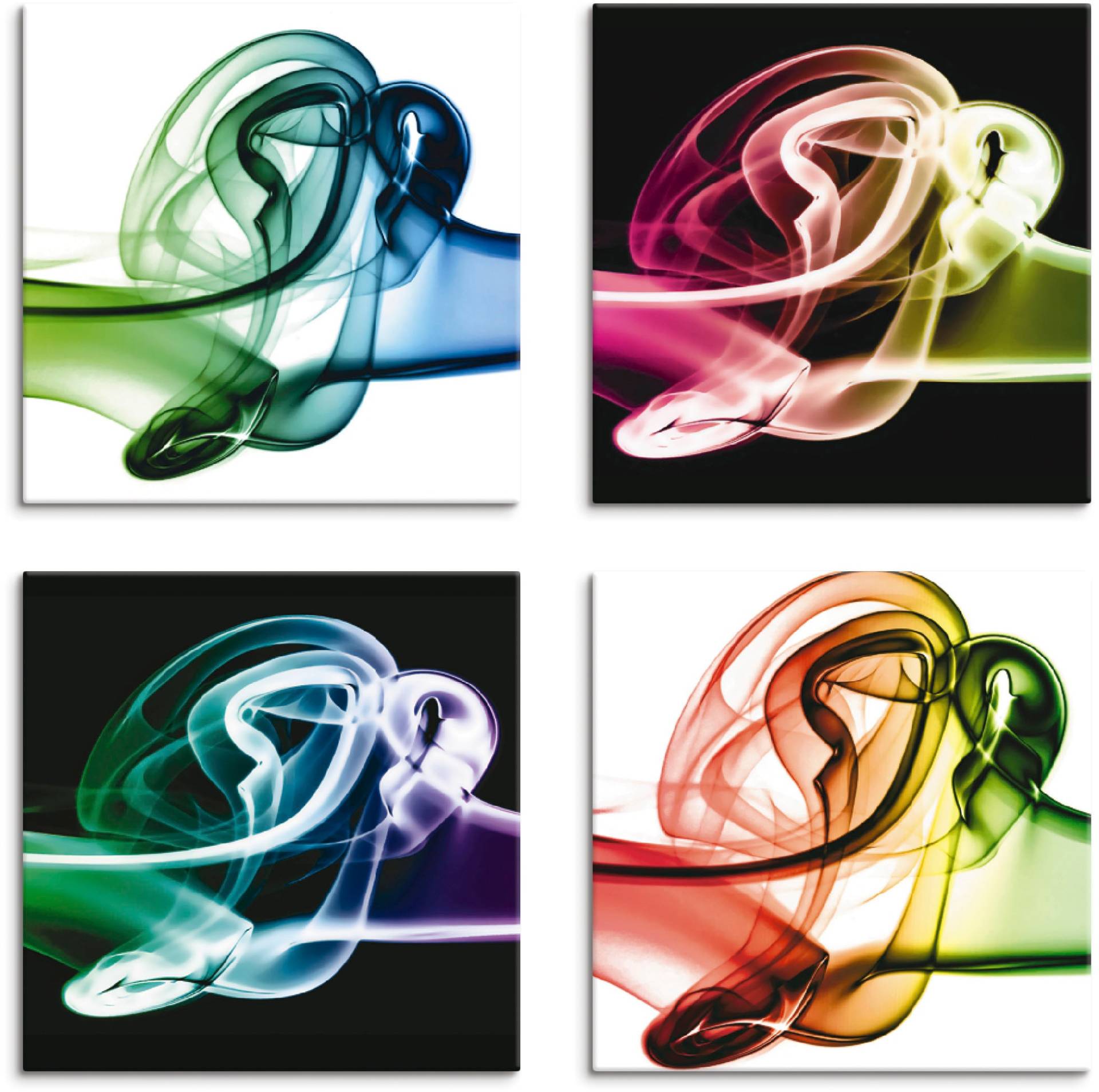 Artland Leinwandbild »Aufeinanderprallen von Farben«, Gegenstandslos, (4 St.), 4er Set, verschiedene Grössen Artland Leinwandbild »Aufeinanderprallen von Farben«, Gegenstandslos, (4 St.), 4er Set, verschiedene Grössen von Artland