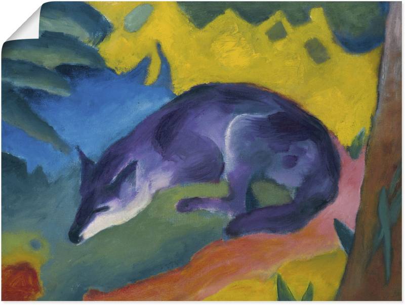 Artland Leinwandbild »Blauschwarzer Fuchs. 1911.«, Wildtiere, (1 St.), auf Keilrahmen gespannt von Artland