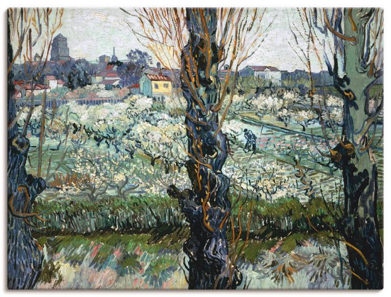 Artland Leinwandbild »Blick auf Arles. 1889«, Wiesen & Bäume, (1 St.), auf Keilrahmen gespannt von Artland