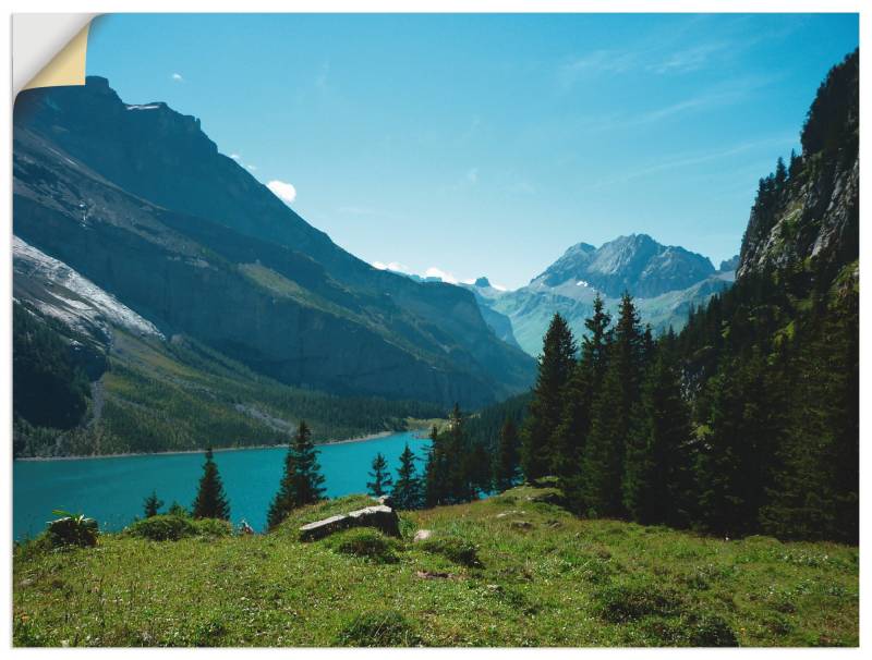 Artland Leinwandbild »Blick auf den Oeschinensee«, Berge, (1 St.), auf Keilrahmen gespannt von Artland