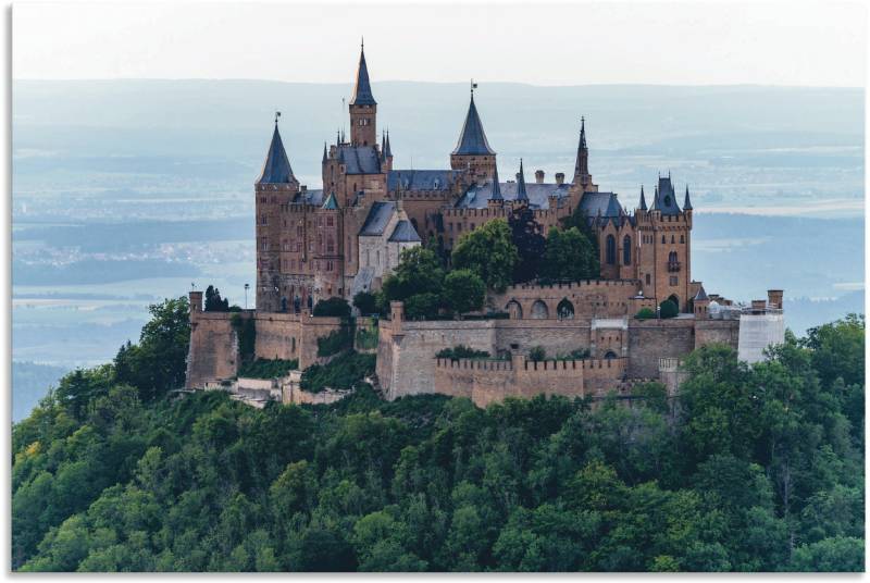 Artland Leinwandbild »Burg Hohenzollern als Nahaufnahme«, Gebäude, (1 St.), auf Keilrahmen gespannt von Artland