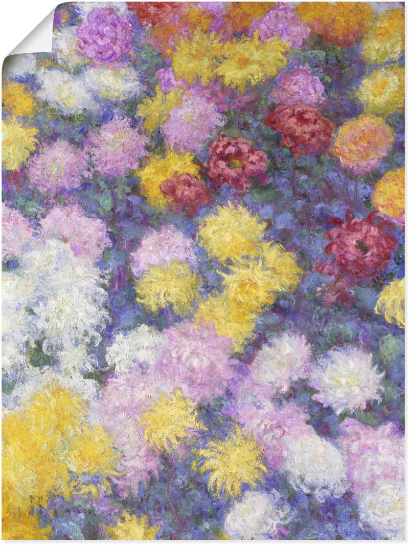 Artland Leinwandbild »Chrysanthemen. 1897«, Blumenwiese, (1 St.), auf Keilrahmen gespannt von Artland