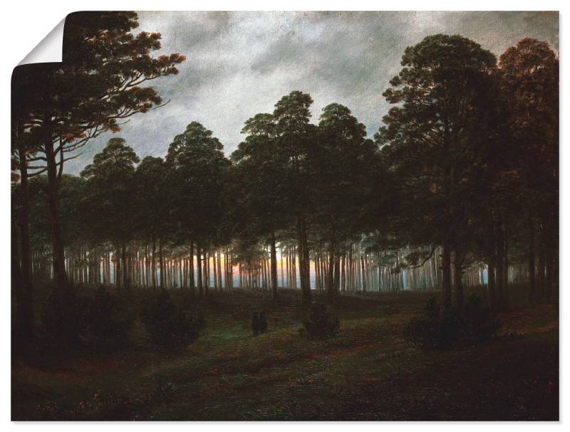 Artland Leinwandbild »Der Abend, um 1820/21«, Wald, (1 St.), auf Keilrahmen gespannt von Artland