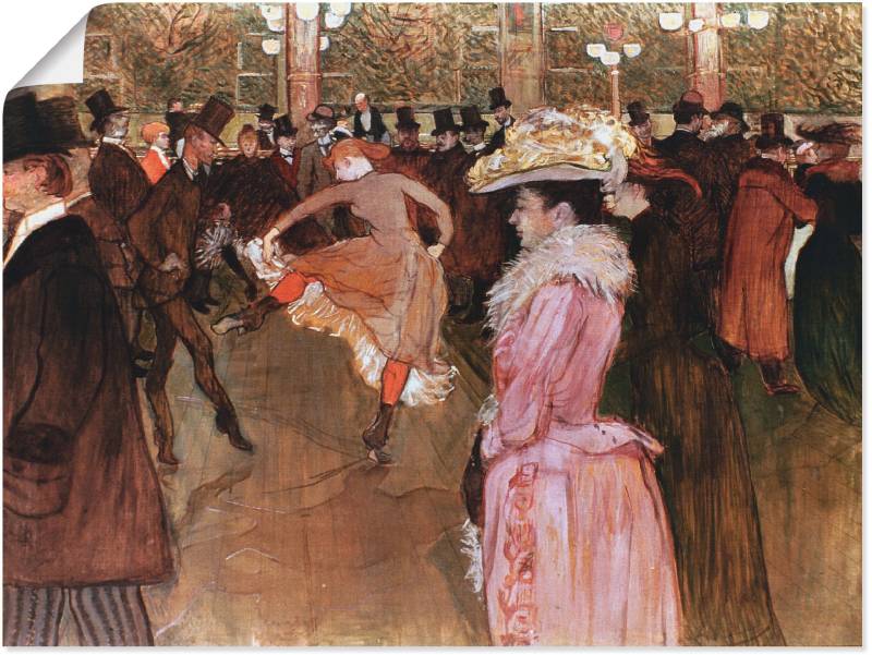 Artland Leinwandbild »Der Tanz im Moulin Rouge, 1890«, Gruppen & Familien, (1 St.), auf Keilrahmen gespannt von Artland