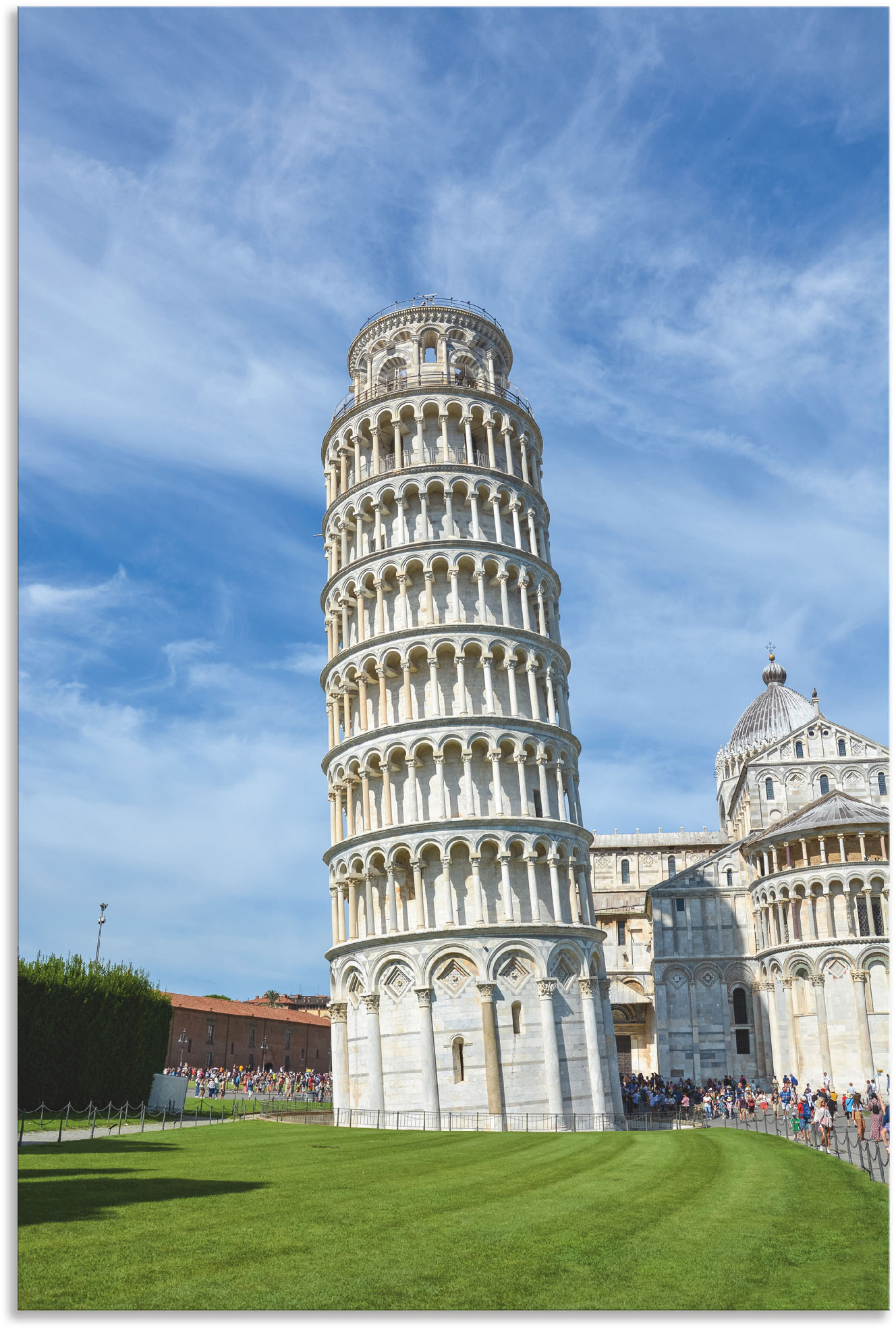 Artland Leinwandbild »Der schiefe Turm von Pisa in Italien«, Gebäude, (1 St.), auf Keilrahmen gespannt von Artland