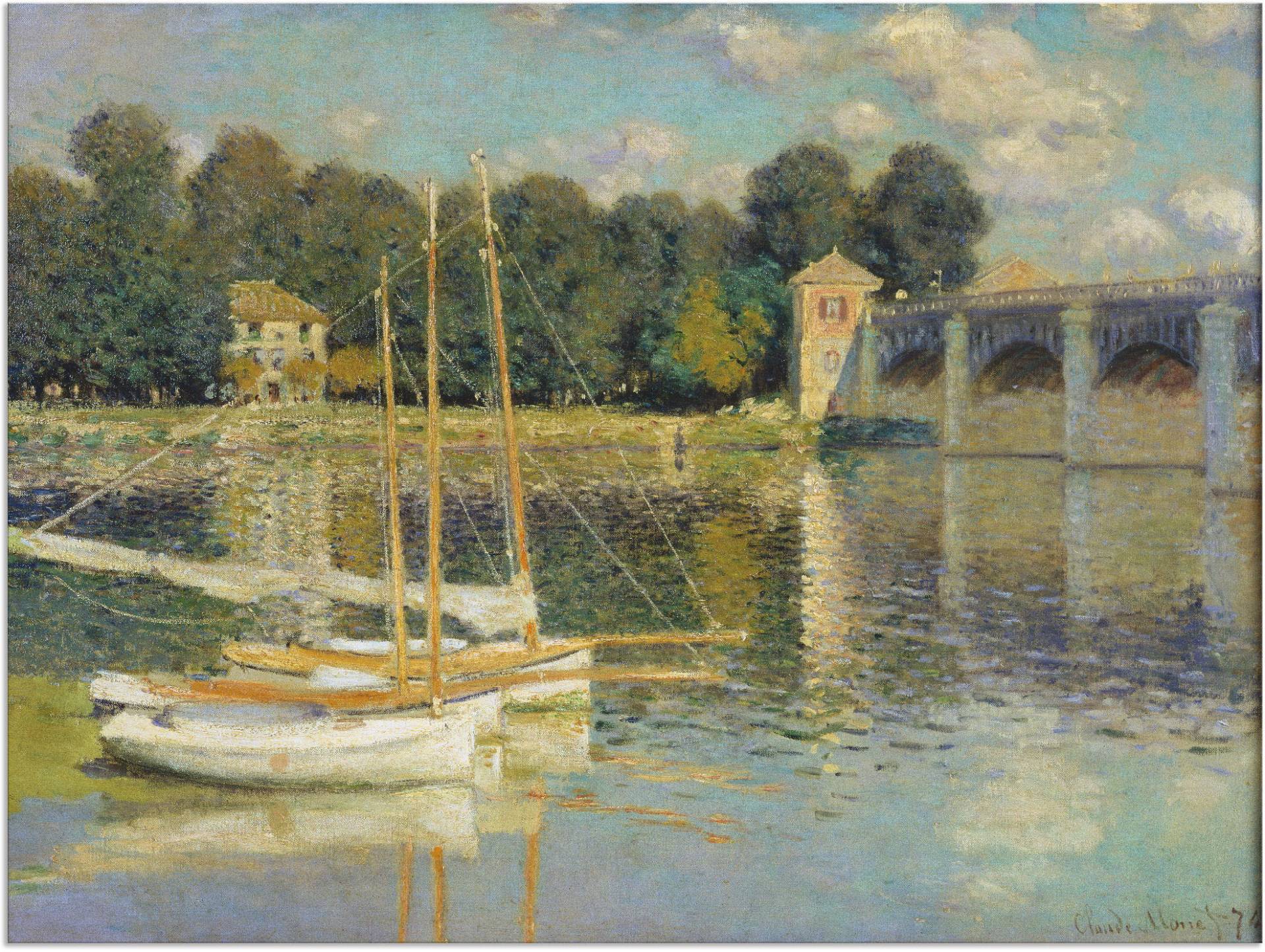 Artland Leinwandbild »Die Brücke von Argenteuil. 1874«, Boote & Schiffe, (1 St.), auf Keilrahmen gespannt von Artland