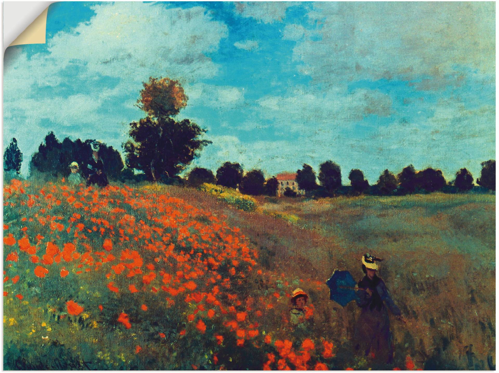 Artland Leinwandbild »Die Mohnblumen, 1873«, Blumenwiese, (1 St.), auf Keilrahmen gespannt von Artland