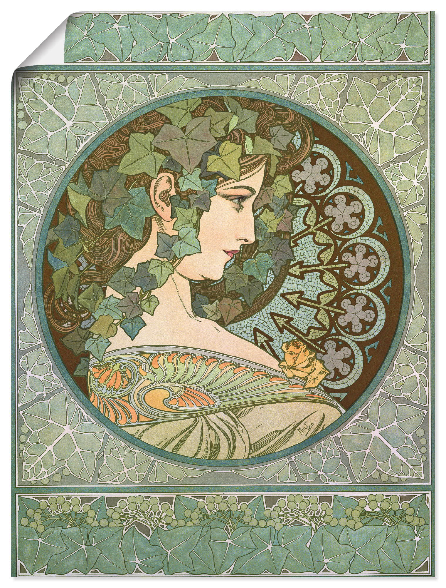 Artland Leinwandbild »Efeu, 1901«, Frau, (1 St.), auf Keilrahmen gespannt von Artland