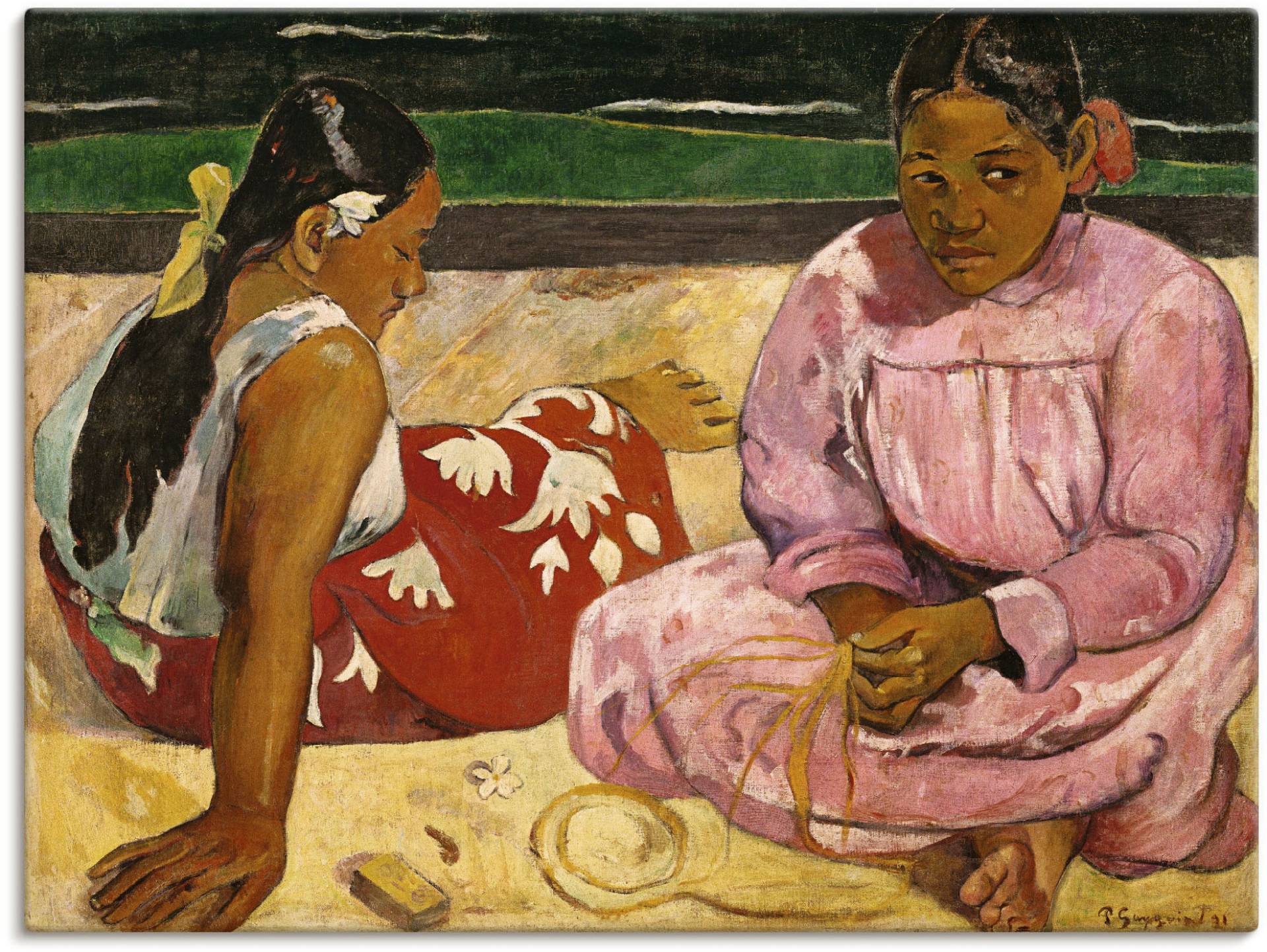 Artland Leinwandbild »Frauen von Tahiti (oder: Am Strand).1891«, Frau, (1 St.), auf Keilrahmen gespannt von Artland