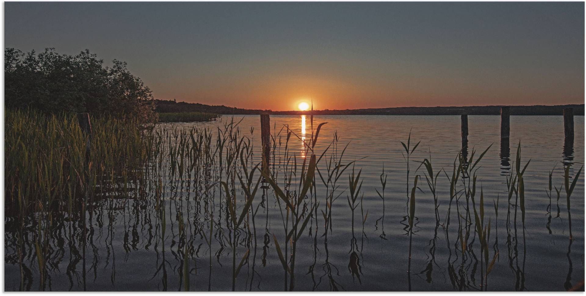 Artland Leinwandbild »Früh morgens am Ratzeburger See II«, Sonnenaufgang & -untergang, (1 St.), auf Keilrahmen gespannt von Artland