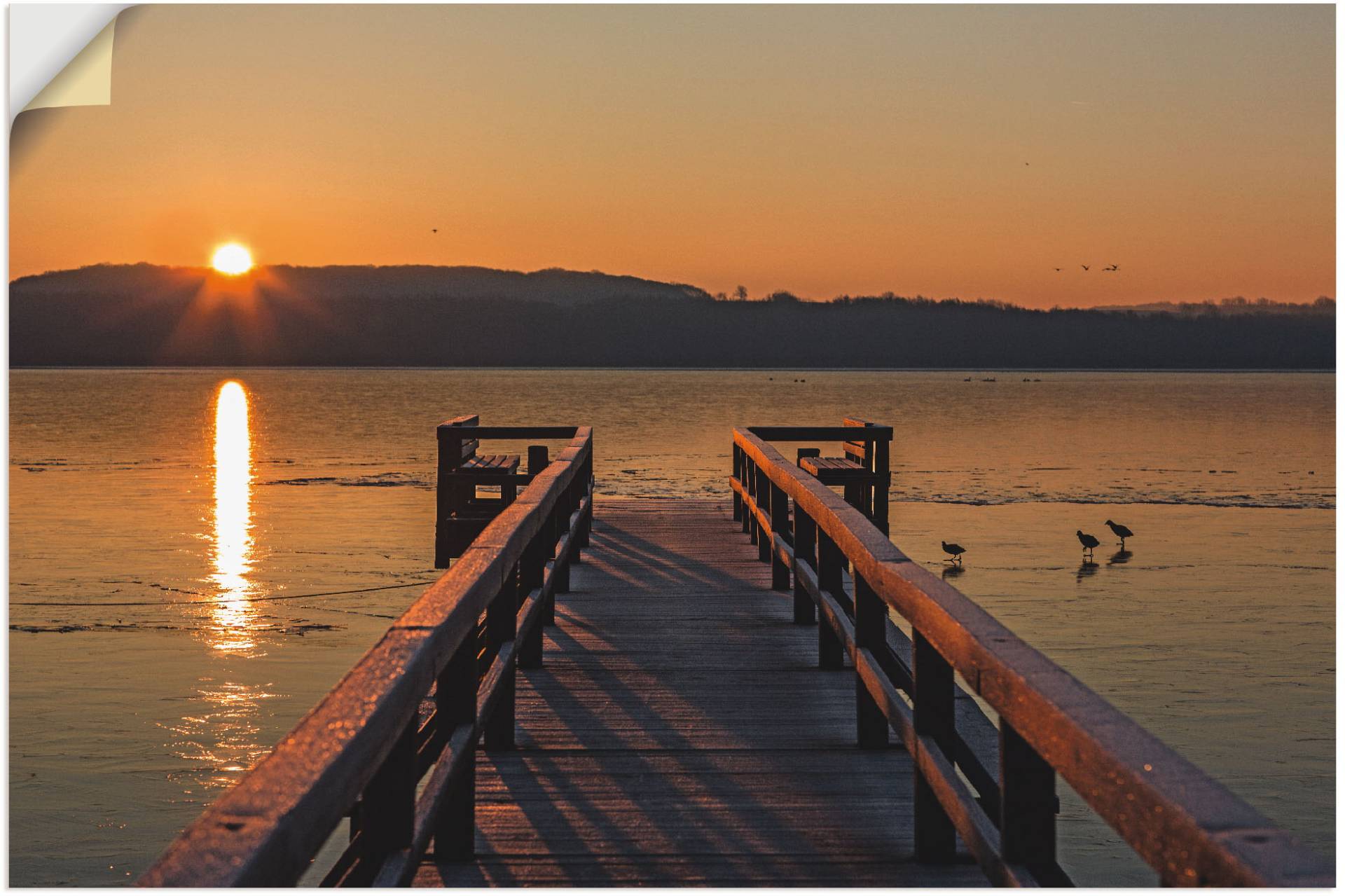 Artland Leinwandbild »Früh morgens am Ratzeburger See II«, Sonnenaufgang & -untergang, (1 St.), auf Keilrahmen gespannt von Artland