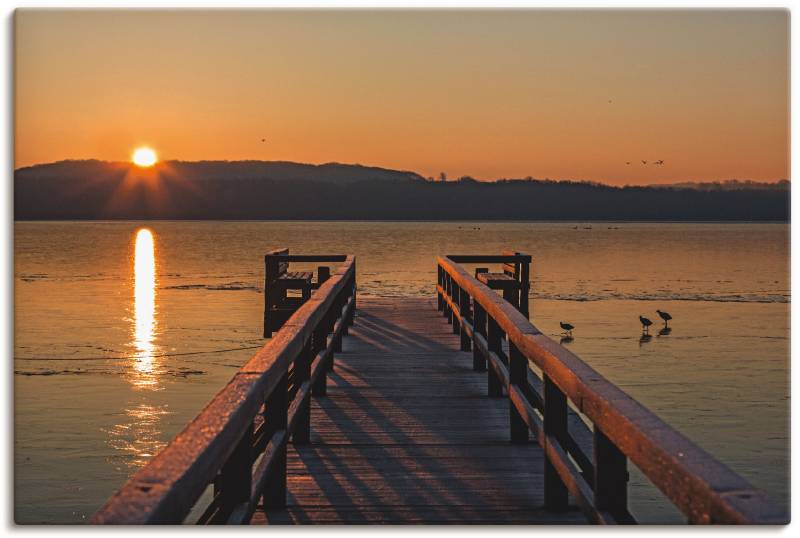 Artland Leinwandbild »Früh morgens am Ratzeburger See II«, Sonnenaufgang & -untergang, (1 St.), auf Keilrahmen gespannt von Artland