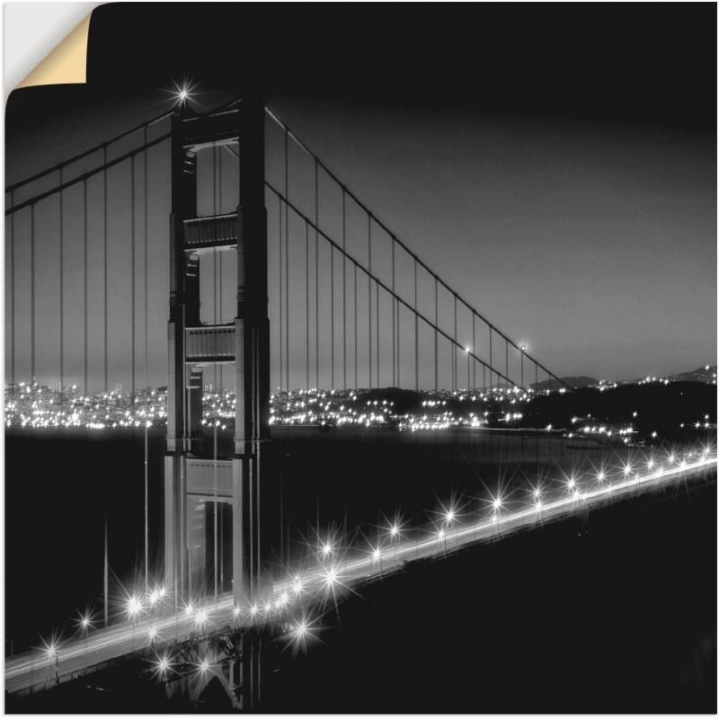 Artland Leinwandbild »Golden Gate Bridge am Abend I«, Amerika, (1 St.), auf Keilrahmen gespannt von Artland