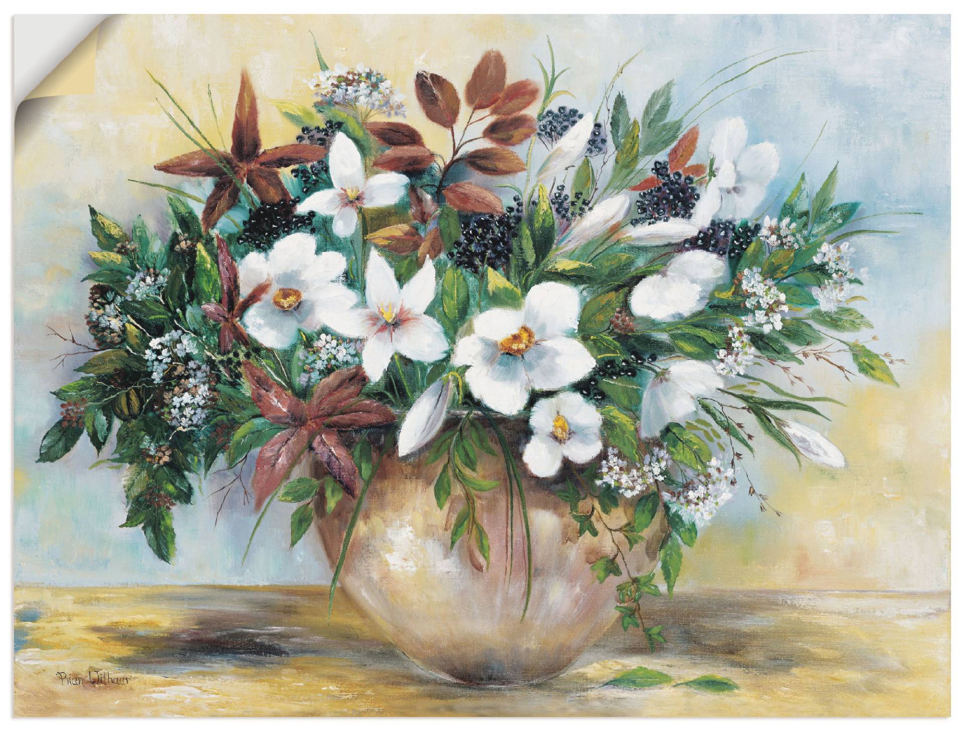 Artland Leinwandbild »Grosszügige Blüten«, Blumen, (1 St.), auf Keilrahmen gespannt von Artland