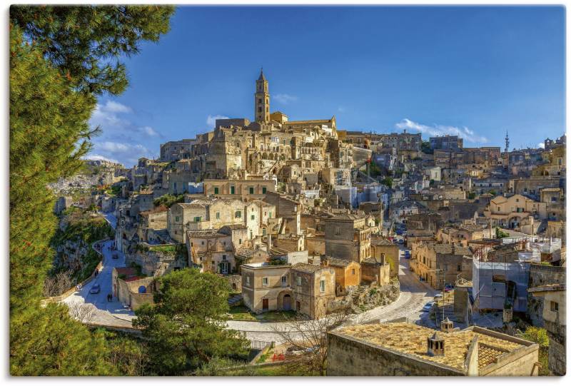 Artland Leinwandbild »Historische Altstadt von Matera Italien«, Italien, (1 St.), auf Keilrahmen gespannt von Artland