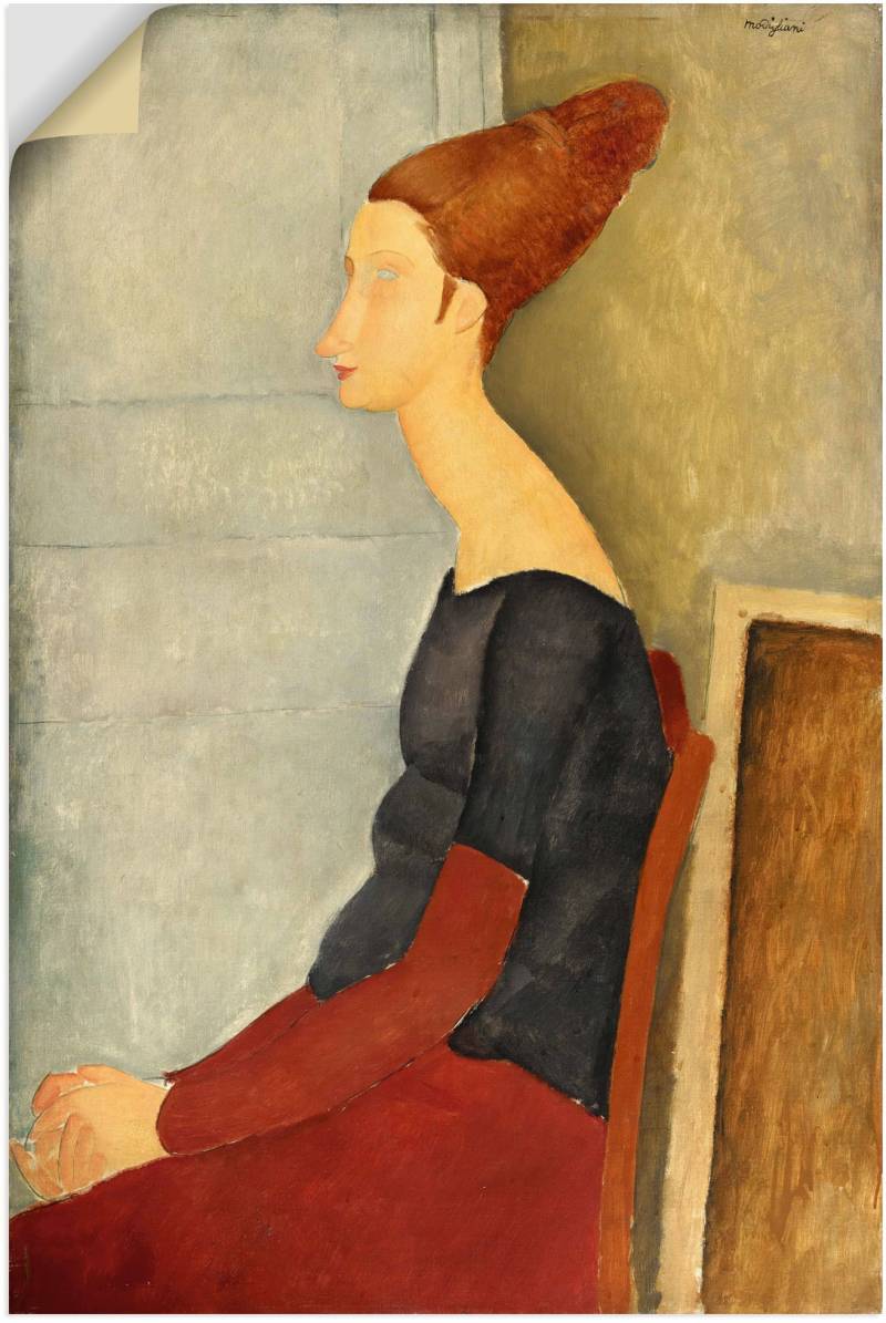 Artland Leinwandbild »Jeanne Hébuterne mit Henna. 1918«, Bilder von Frauen, (1 St.), auf Keilrahmen gespannt von Artland