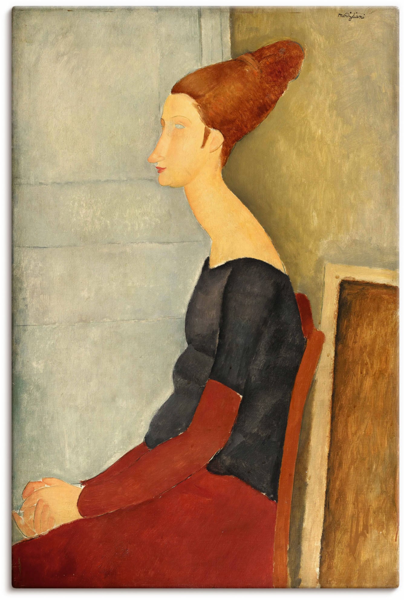 Artland Leinwandbild »Jeanne Hébuterne mit Henna. 1918«, Bilder von Frauen, (1 St.), auf Keilrahmen gespannt von Artland