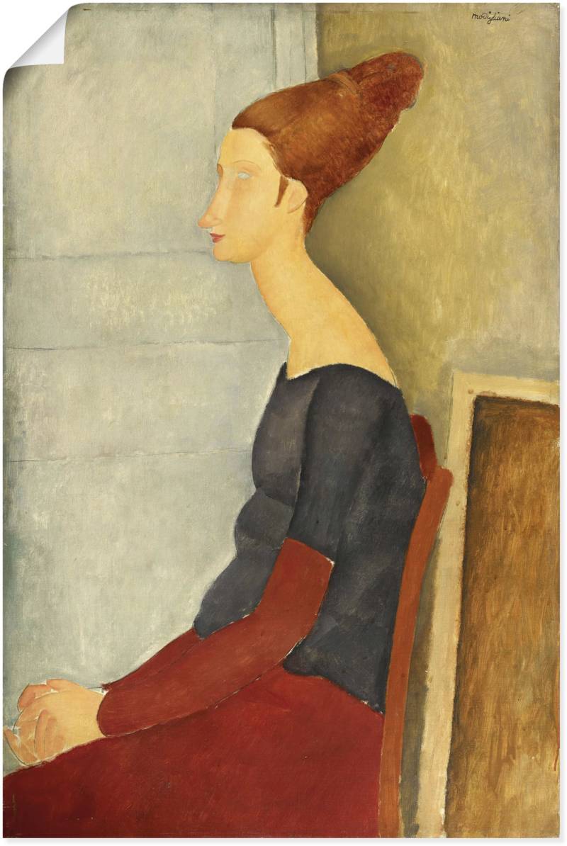 Artland Leinwandbild »Jeanne Hébuterne mit Henna. 1918«, Bilder von Frauen, (1 St.), auf Keilrahmen gespannt von Artland