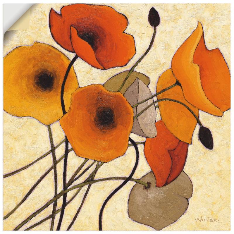 Artland Leinwandbild »Kürbismohn II«, Blumen, (1 St.), auf Keilrahmen gespannt von Artland