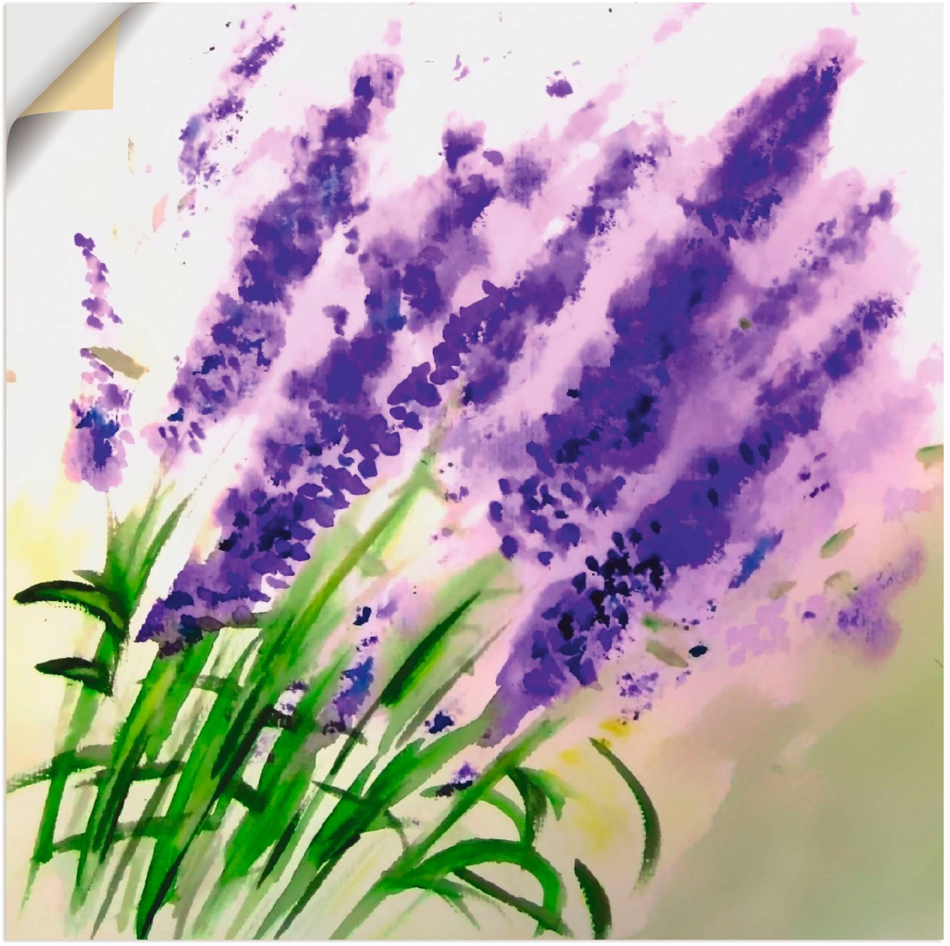 Artland Leinwandbild »Lavendel-aquarell«, Blumen, (1 St.), auf Keilrahmen gespannt von Artland