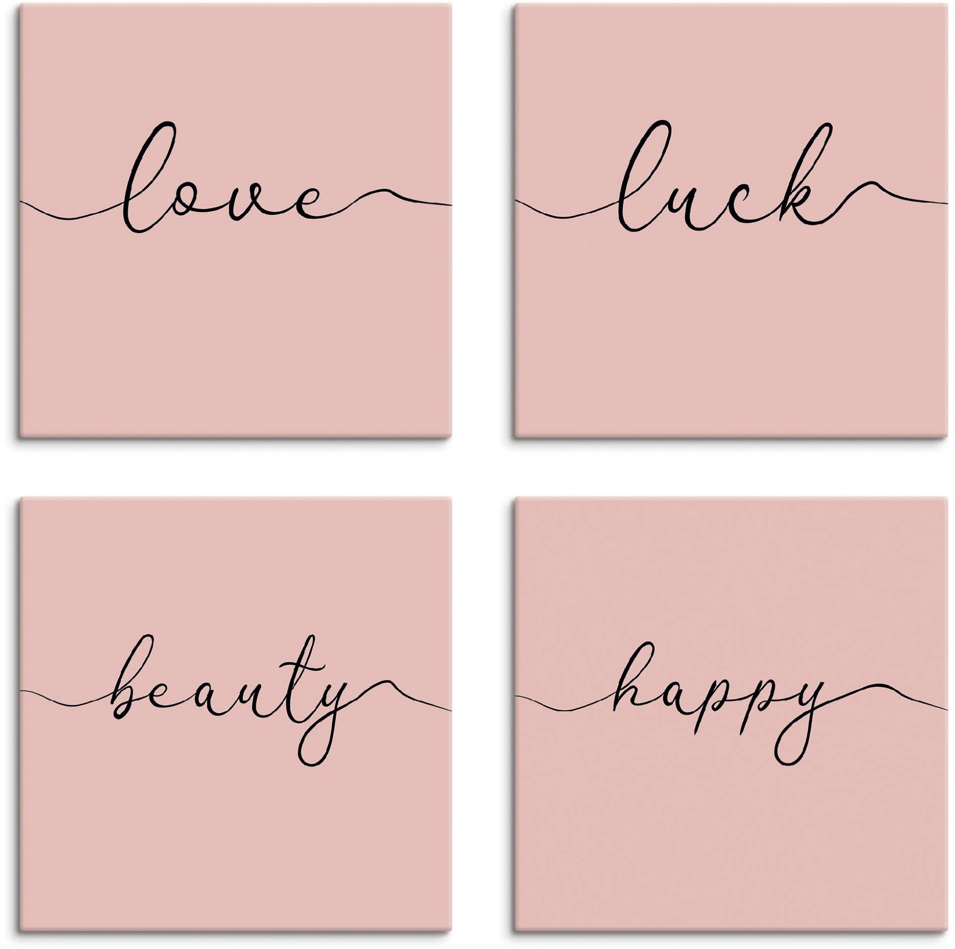 Artland Leinwandbild »Liebe Glück Schönheit Frohsinn«, Sprüche & Texte, (4 St.), 4er Set, verschiedene Grössen Artland Leinwandbild »Liebe Glück Schönheit Frohsinn«, Sprüche & Texte, (4 St.), 4er Set, verschiedene Grössen von Artland