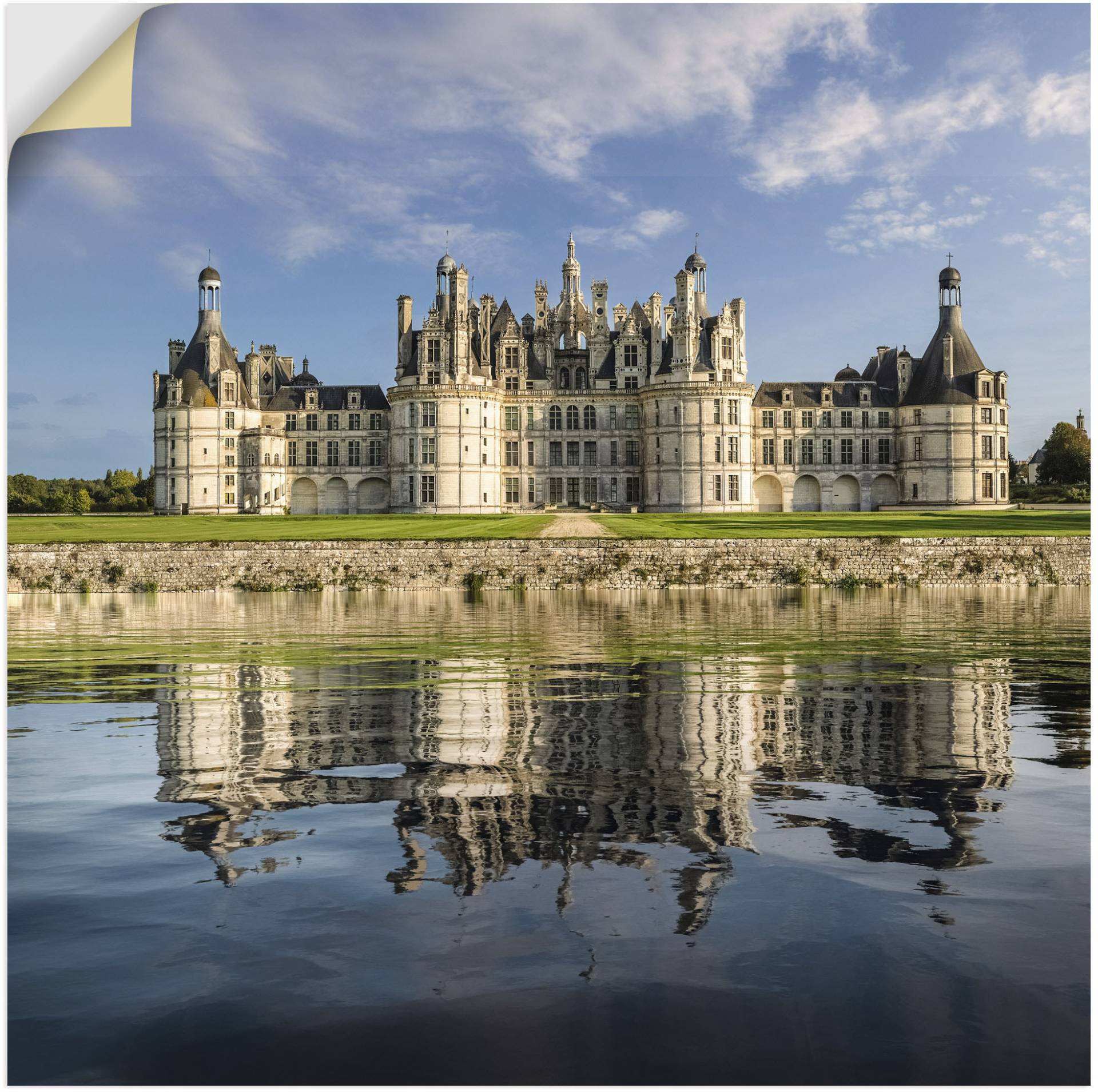 Artland Leinwandbild »Loire-Schloss Chateau Chambord«, Gebäude, (1 St.), auf Keilrahmen gespannt von Artland