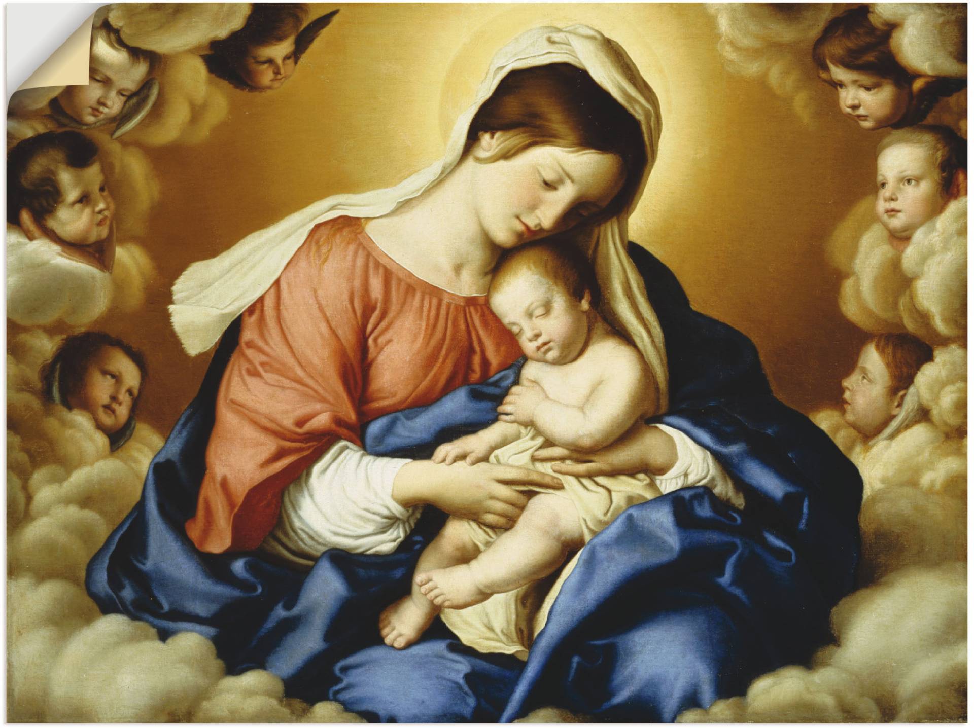 Artland Leinwandbild »Madonna mit Kind.«, Religion, (1 St.), auf Keilrahmen gespannt von Artland