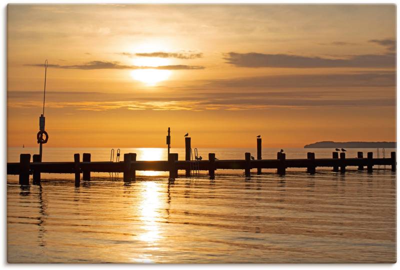 Artland Leinwandbild »Morgenidylle am Ostseestrand«, Küstenbilder, (1 St.), auf Keilrahmen gespannt von Artland