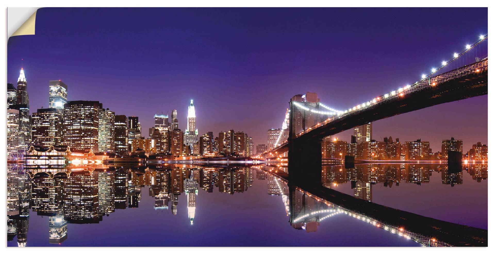 Artland Leinwandbild »New York Skyline«, Amerika, (1 St.), auf Keilrahmen gespannt von Artland