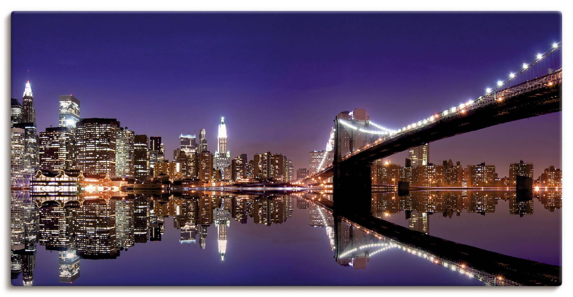 Artland Leinwandbild »New York Skyline«, Amerika, (1 St.), auf Keilrahmen gespannt von Artland