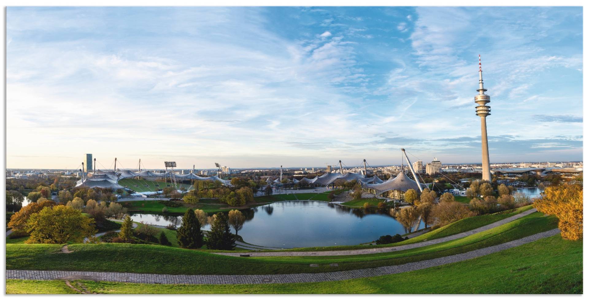 Artland Leinwandbild »Olympiapark in München«, Deutschland, (1 St.), auf Keilrahmen gespannt von Artland