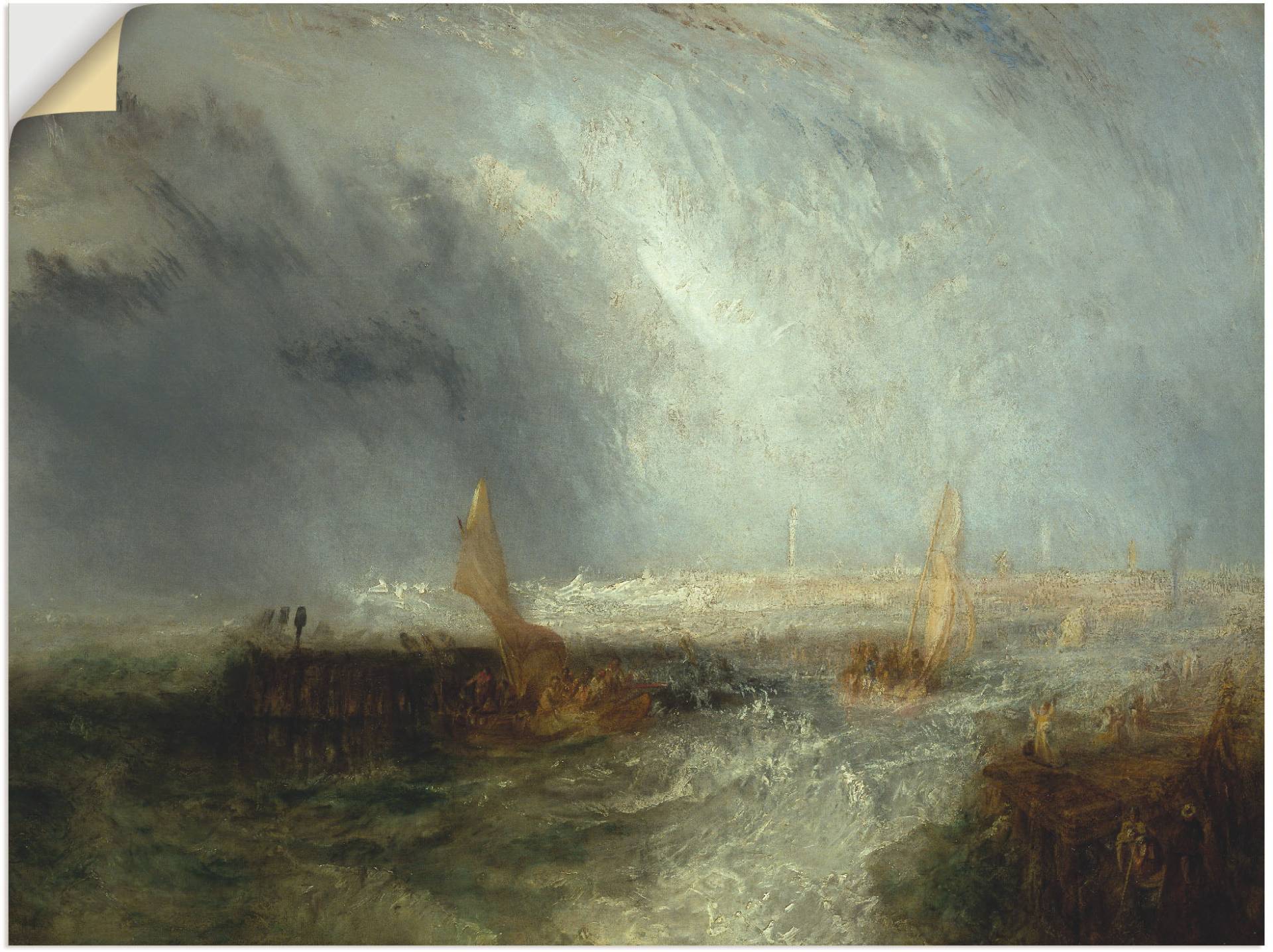 Artland Leinwandbild »Ostende. 1844«, Gewässer, (1 St.), auf Keilrahmen gespannt von Artland