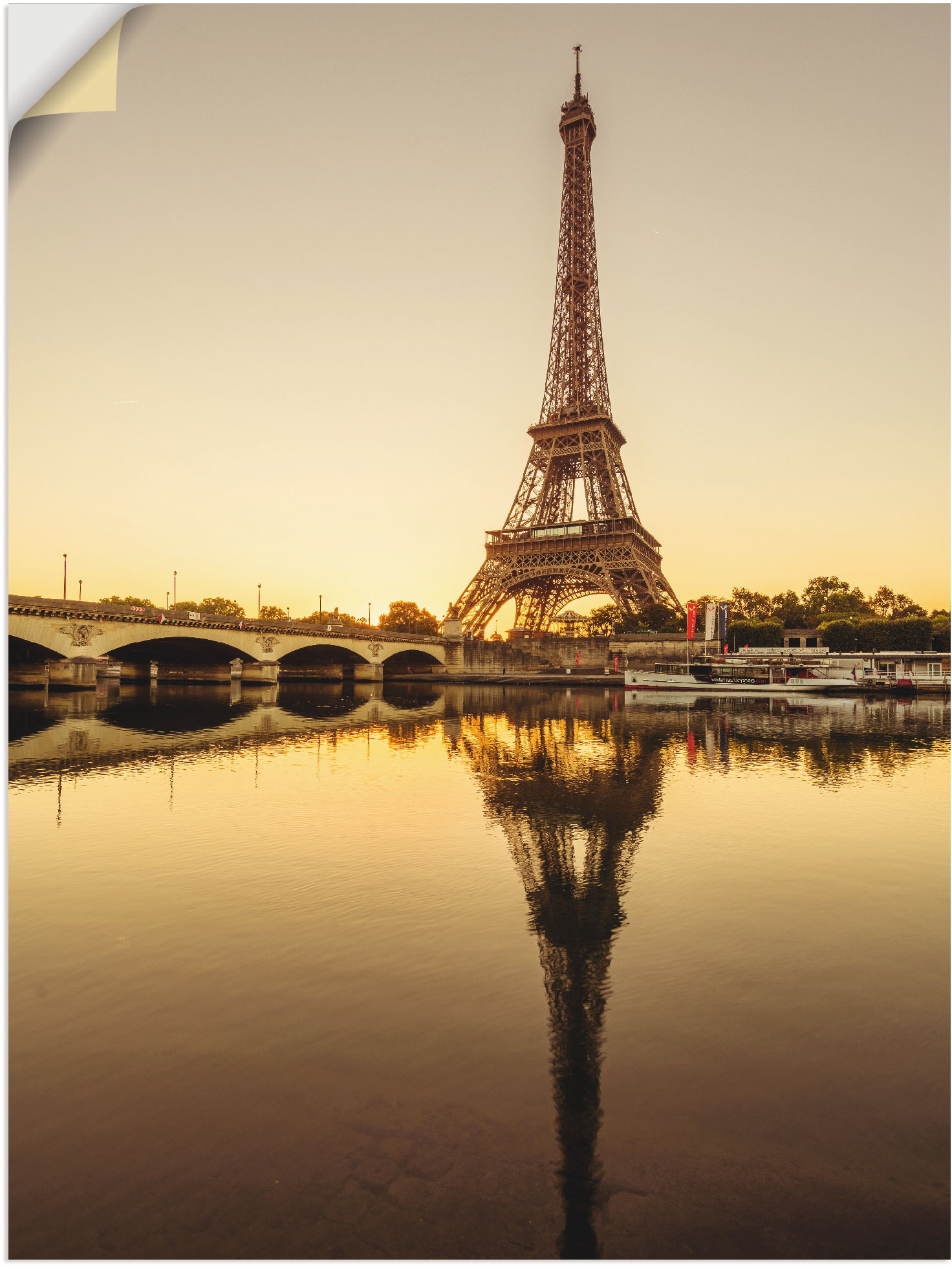 Artland Leinwandbild »Paris Eiffelturm V«, Gebäude, (1 St.), auf Keilrahmen gespannt von Artland