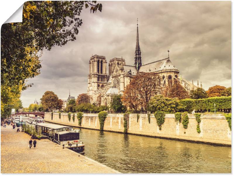 Artland Leinwandbild »Paris Notre-Dame I«, Frankreich, (1 St.), auf Keilrahmen gespannt von Artland