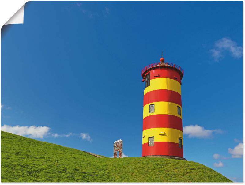 Artland Leinwandbild »Pilsumer Leuchtturm«, Gebäude, (1 St.), auf Keilrahmen gespannt von Artland