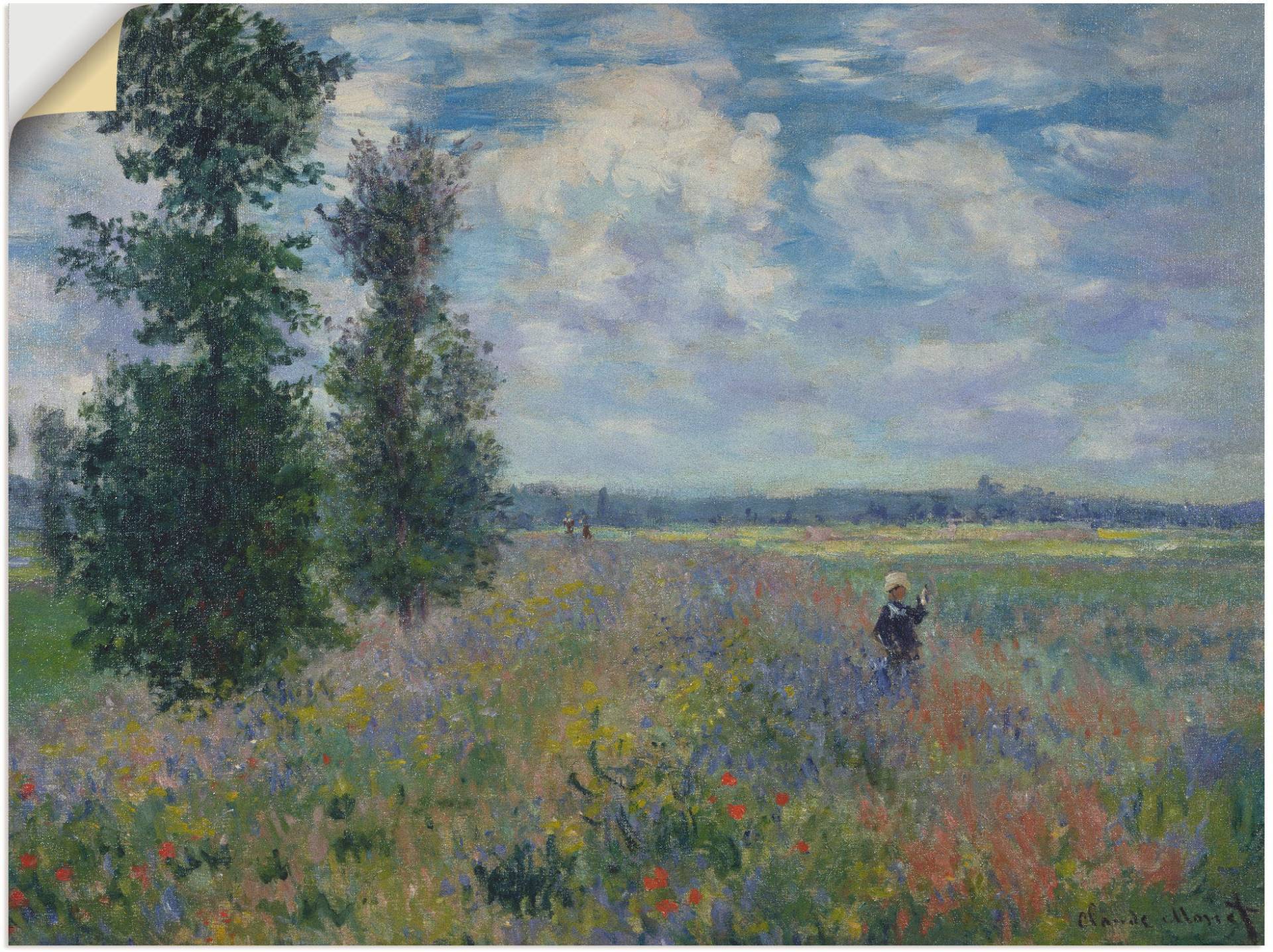 Artland Leinwandbild »Poppies (in der Nähe von Argenteuil)«, Felder, (1 St.), auf Keilrahmen gespannt von Artland