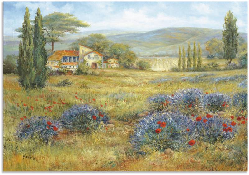 Artland Leinwandbild »Provence Lavendelwiese«, Bilder von Europa, (1 St.), auf Keilrahmen gespannt von Artland