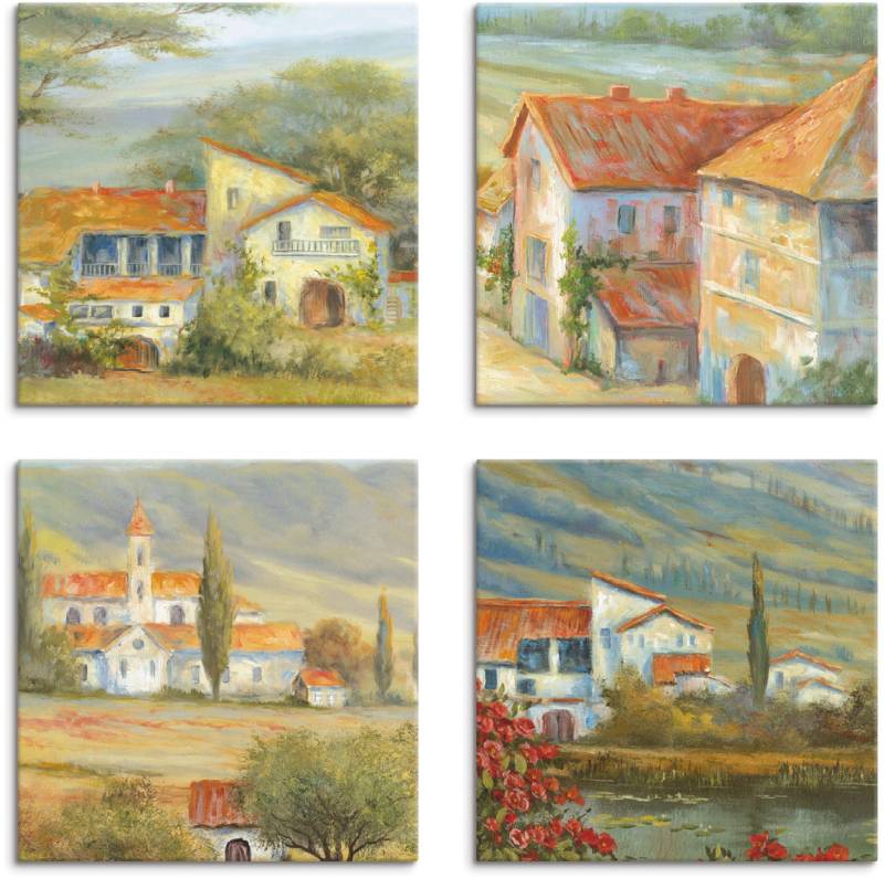 Artland Leinwandbild »Provence Lavendelwiese Mohnlandschaft«, Europa, (4 St.), 4er Set, verschiedene Grössen von Artland