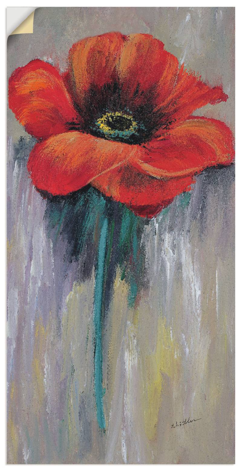 Artland Leinwandbild »Roter Mohn II«, Blumen, (1 St.), auf Keilrahmen gespannt von Artland