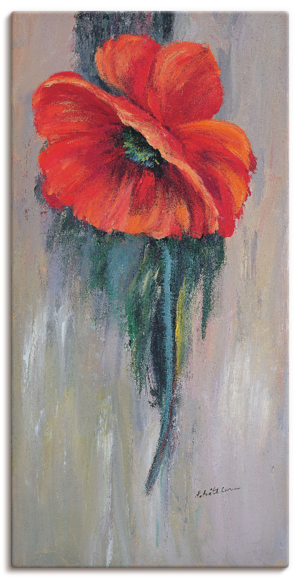 Artland Leinwandbild »Roter Mohn III«, Blumen, (1 St.), auf Keilrahmen gespannt von Artland