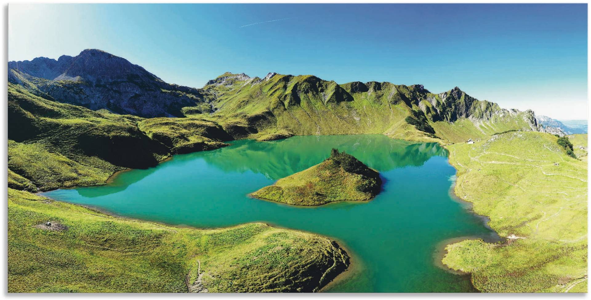 Artland Leinwandbild »Schrecksee Bayerischen Hochalpen«, Berge & Alpenbilder, (1 St.), auf Keilrahmen gespannt von Artland