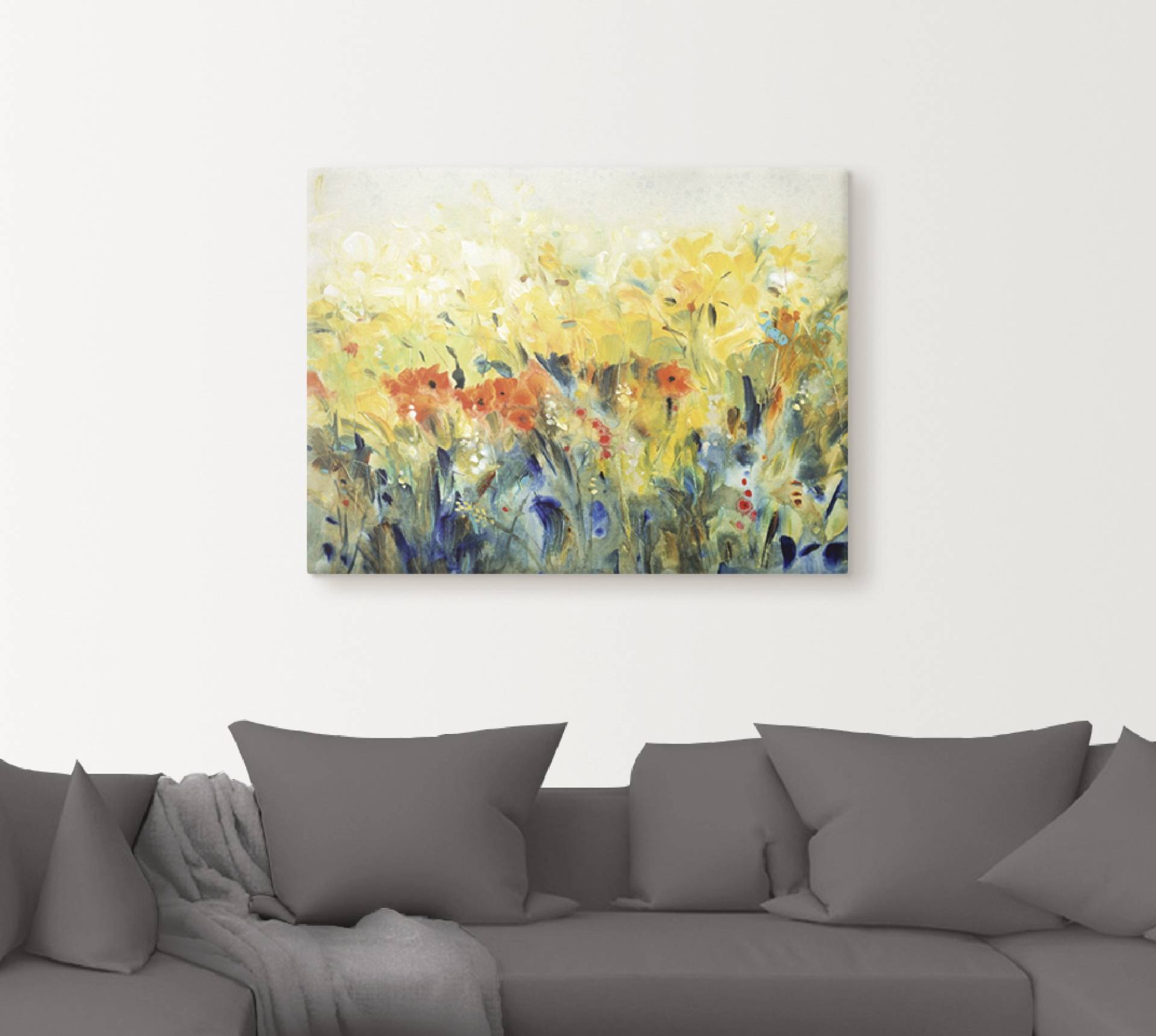 Artland Leinwandbild »Schwingende Blumen II«, Blumenwiese, (1 St.), auf Keilrahmen gespannt von Artland