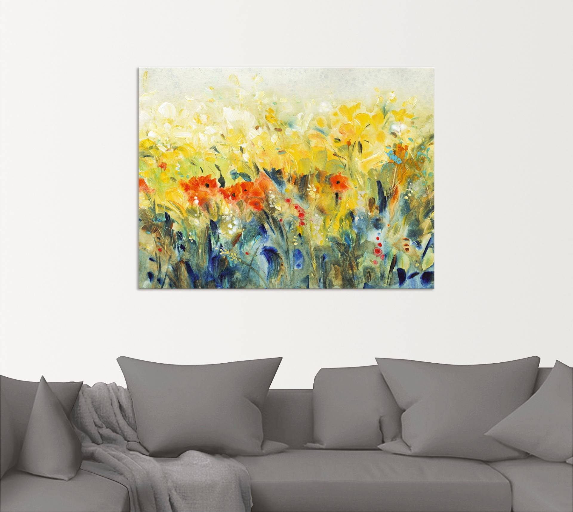 Artland Leinwandbild »Schwingende Blumen II«, Blumenwiese, (1 St.), auf Keilrahmen gespannt von Artland