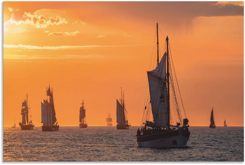 Artland Leinwandbild »Segelschiffe Hanse Sail in Rostock I«, Boote & Schiffe, (1 St.), auf Keilrahmen gespannt von Artland