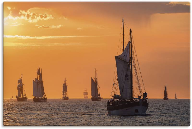 Artland Leinwandbild »Segelschiffe Hanse Sail in Rostock I«, Boote & Schiffe, (1 St.), auf Keilrahmen gespannt von Artland