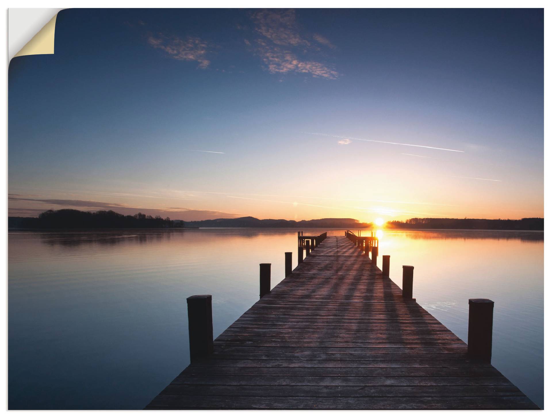 Artland Leinwandbild »Sonnenstrahlen - Sonnenuntergang«, Gewässer, (1 St.), auf Keilrahmen gespannt von Artland