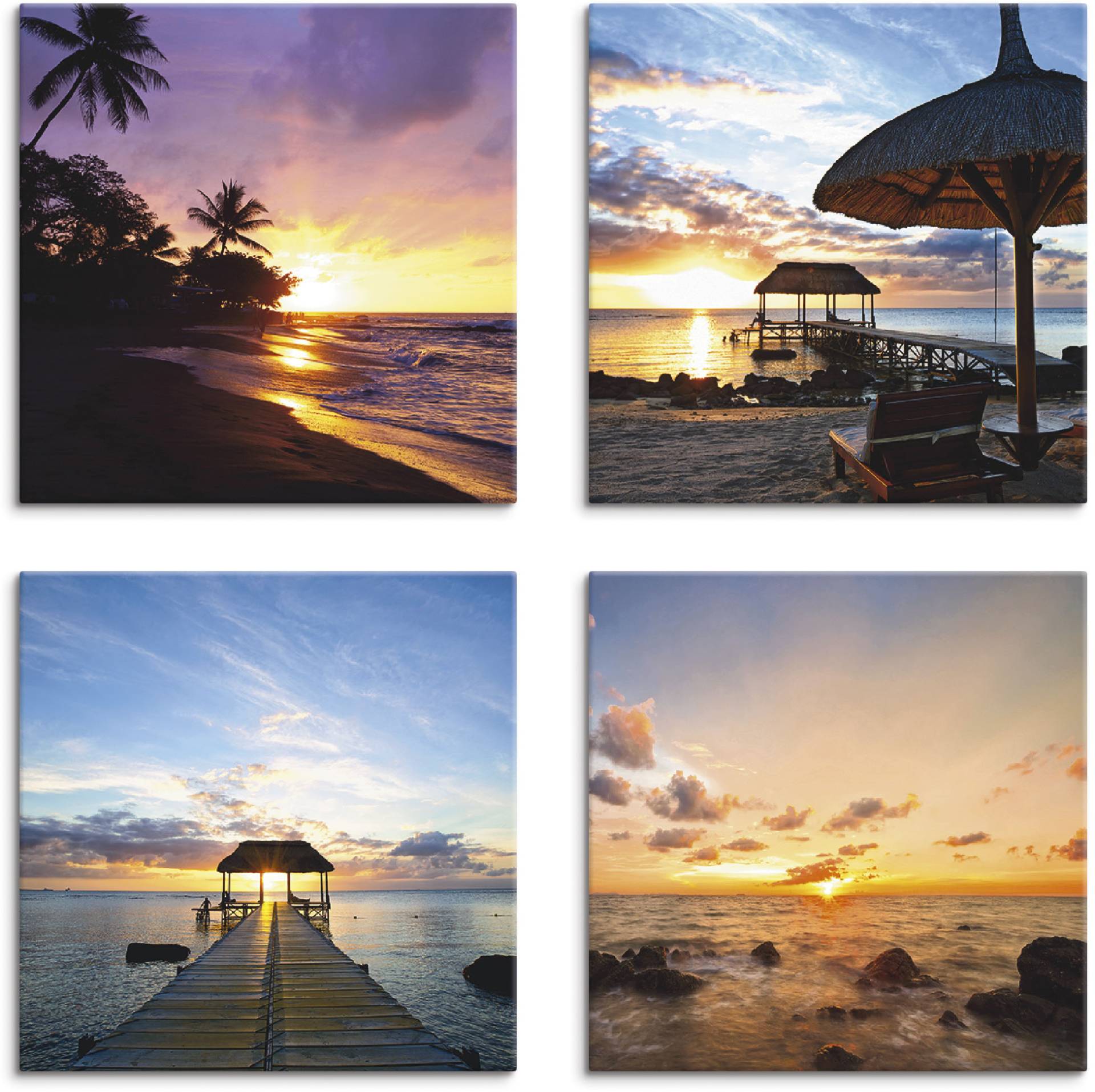 Artland Leinwandbild »Sonnenuntergang am Strand«, Sonnenaufgang & -untergang, (4 St.), 4er Set, verschiedene Grössen Artland Leinwandbild »Sonnenuntergang am Strand«, Sonnenaufgang & -untergang, (4 St.), 4er Set, verschiedene Grössen von Artland