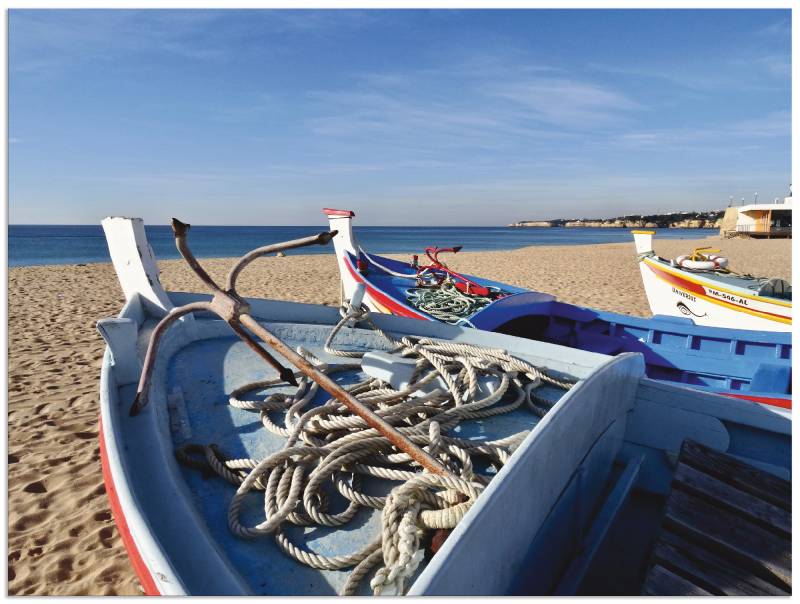 Artland Leinwandbild »Traditionelle Fischerboote«, Strand, (1 St.), auf Keilrahmen gespannt von Artland