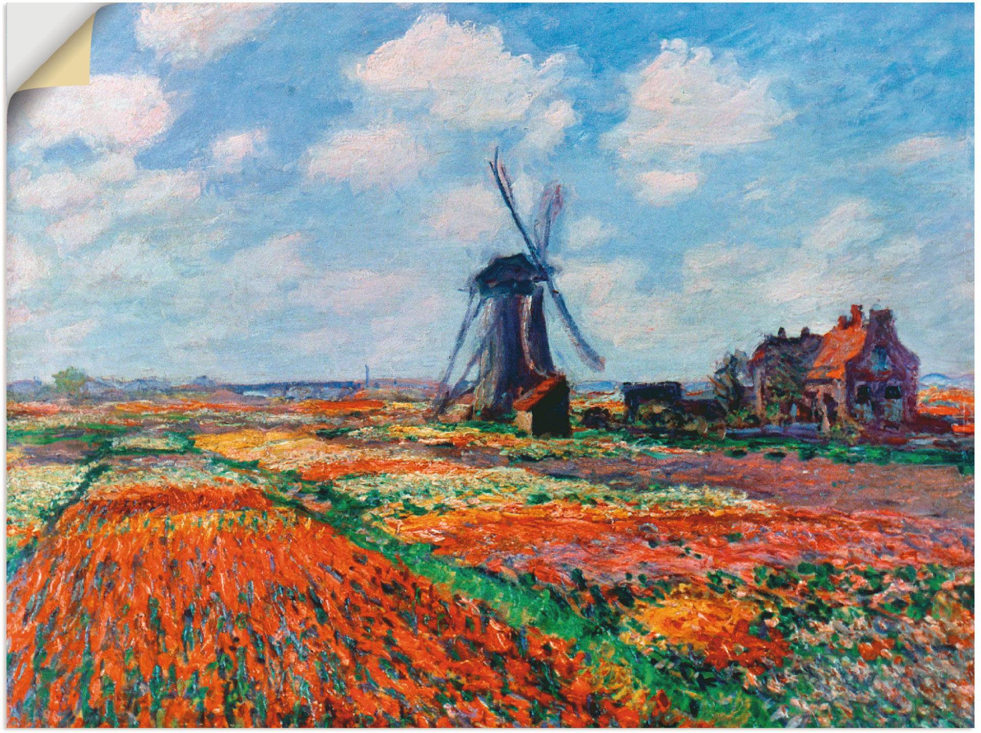 Artland Leinwandbild »Tulpenfelder in Holland, 1886«, Blumenwiese, (1 St.), auf Keilrahmen gespannt von Artland